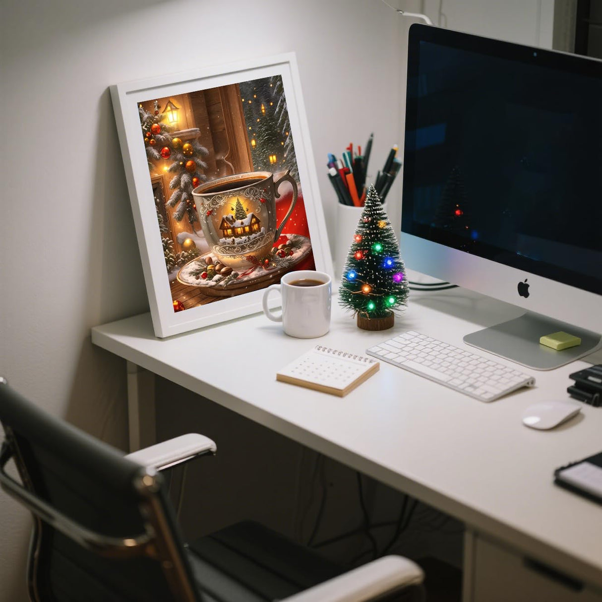 Christmas Coffee 5D Diamond Painting Kits for Adults,Mug Diamond Art Kits for Adults Beginner,DIY Full Round Drill Diamonds Dots Gem Art Kit for Adult,Home Wall Decor 12 x 16Inch Clendo