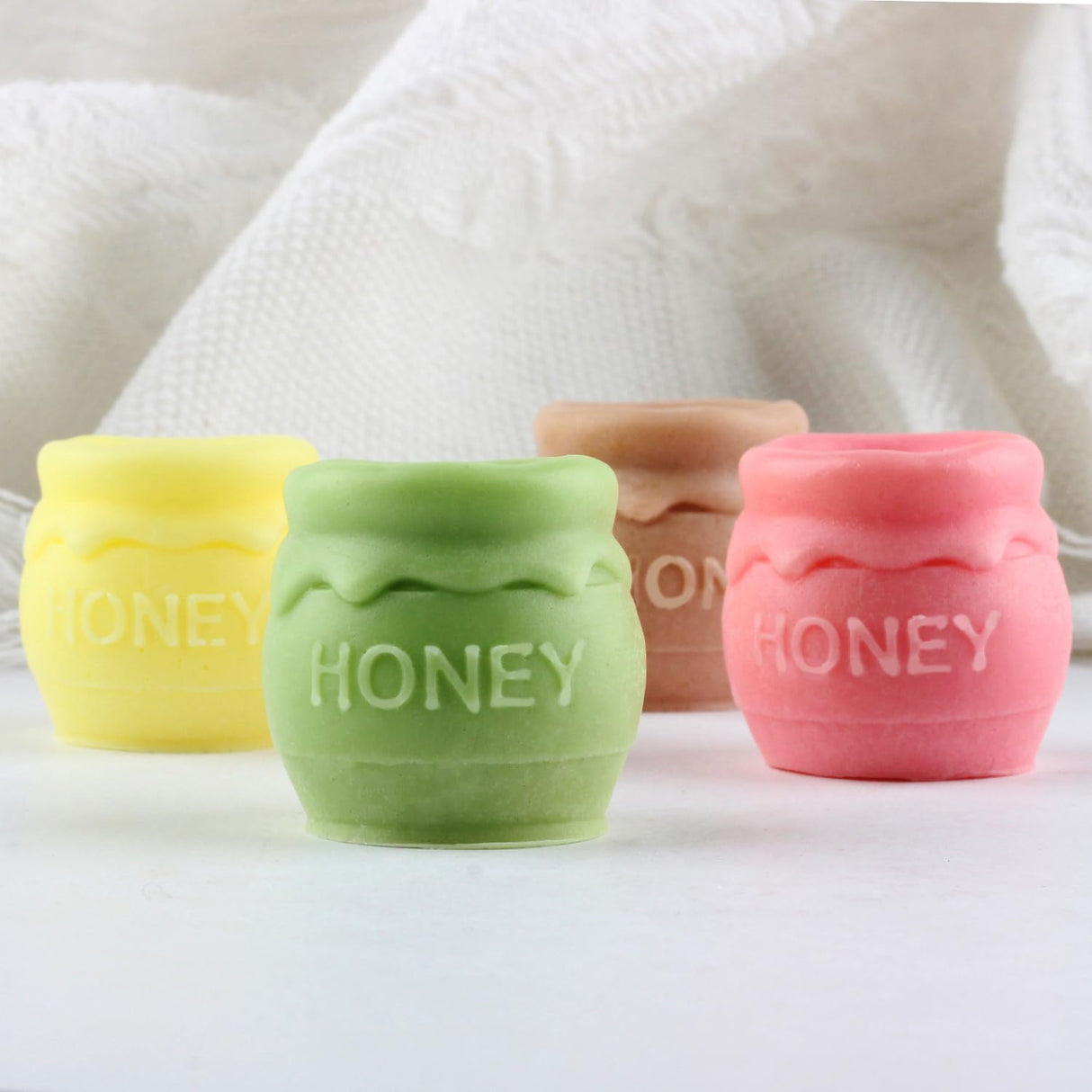 XIAOSHUI Jar Candle Mold Bee Honey Jar Silicone Mold for Making Candle Resin Pillar Aromatherapy Gypsum Candles Wax Clay Craft XIAOSHUI
