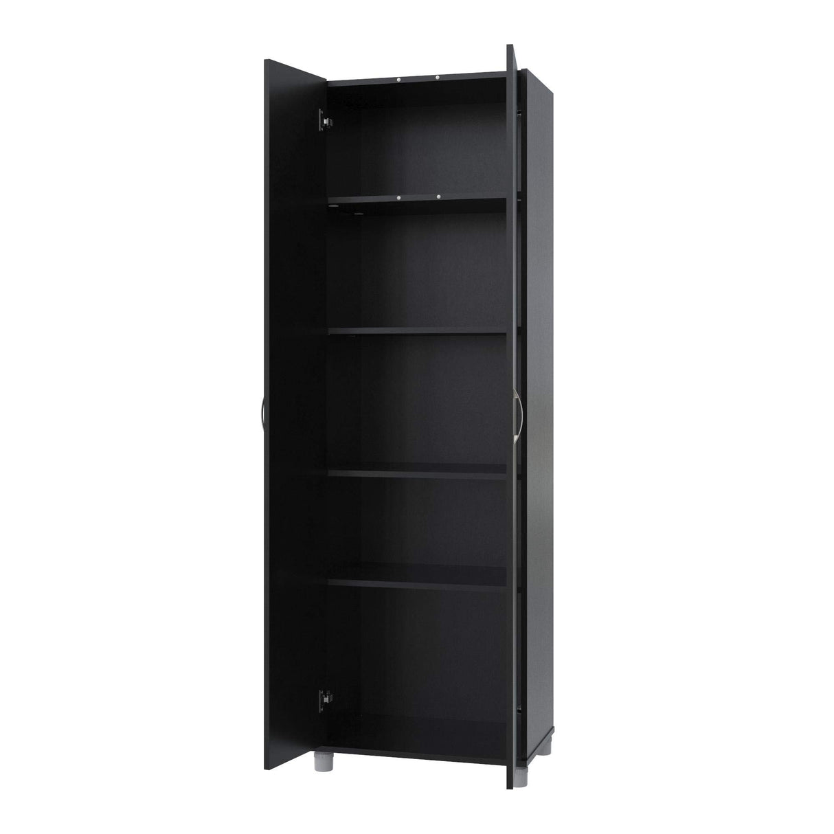 REALROOMS Basin 24" 2 Door Utility Storage Cabinet, Black REALROOMS