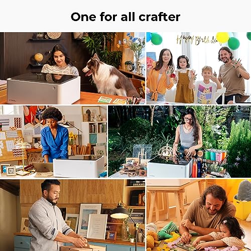 xTool M1 10W Laser Engraver with RA2, Class I Laser Engraver, 3-in-1 Laser Engraving Cutting, Blade Cutting, Supports Processing Glass, Cylindrical Objects xTool