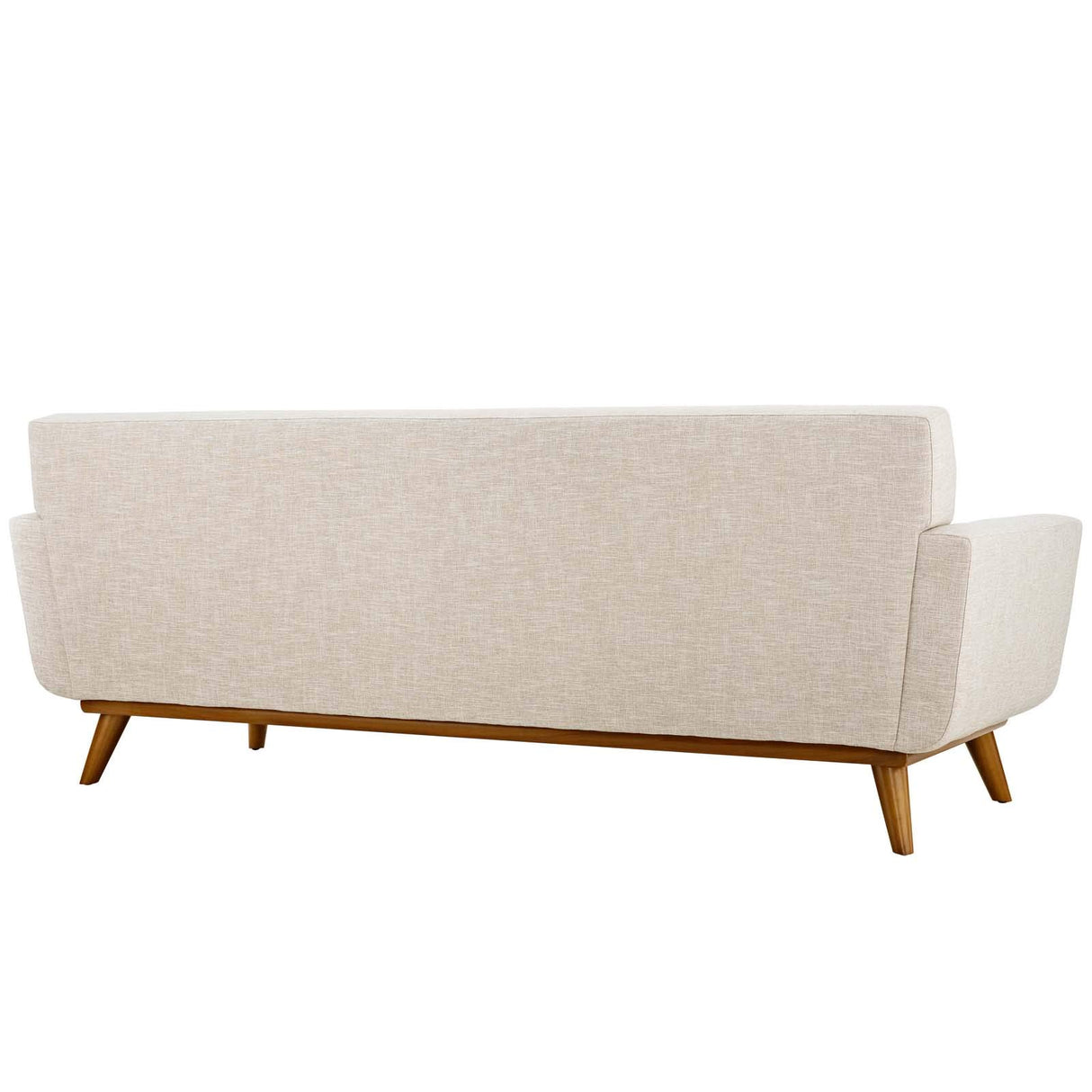 Modway Engage Mid-Century Modern Upholstered Fabric Sofa in Beige Modway