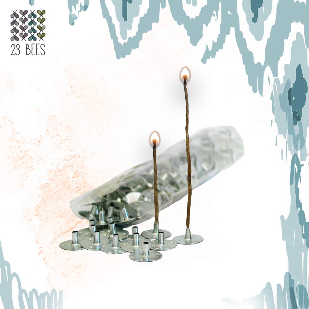 23 Bees Metal Candle Wick Sustainer Tabs, Candle Making, DIY (200pcs Tabs) 23 Bees