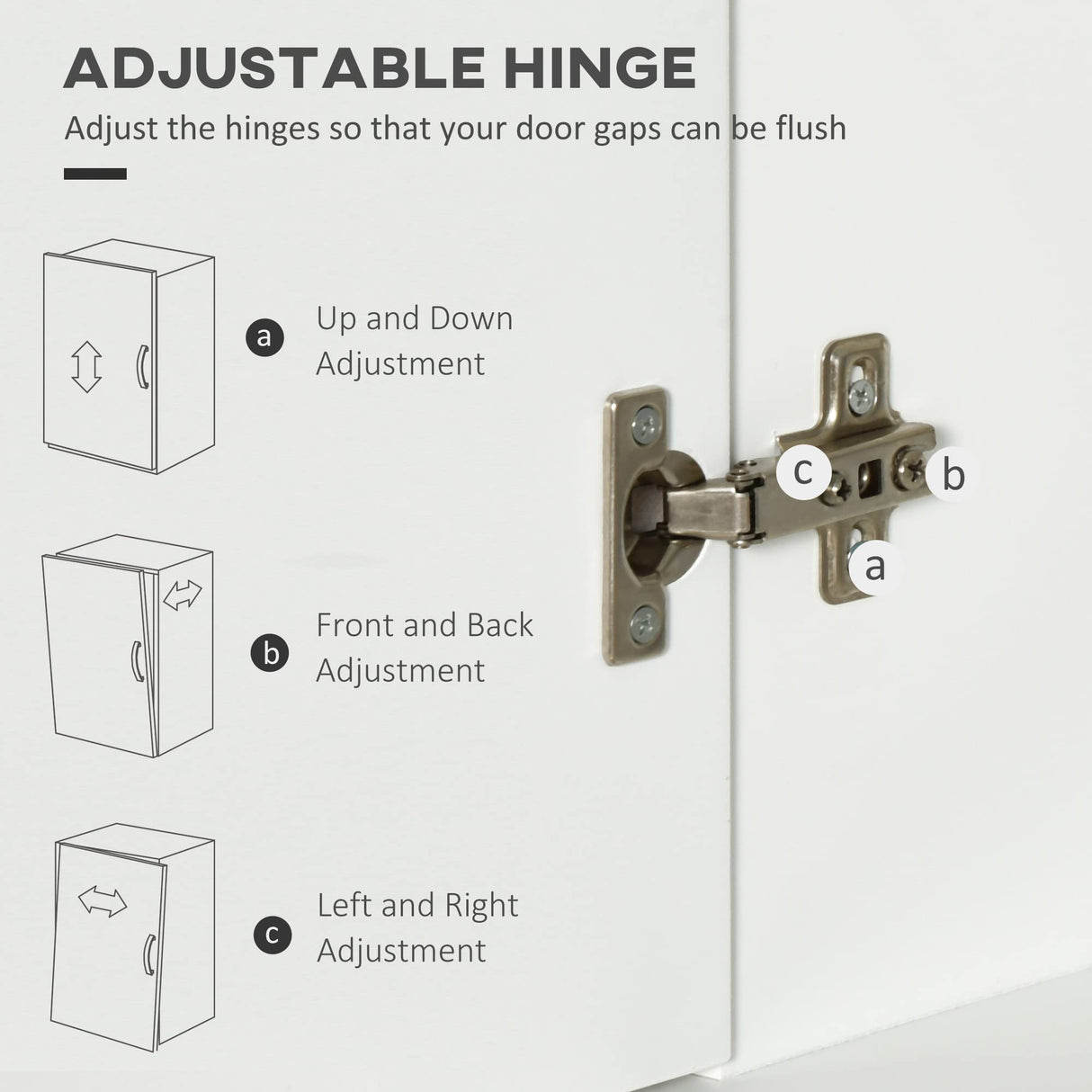 HOMCOM 72" Freestanding Kitchen Pantry Cabinet with 2 Large Double Door Cabinets and 1 Center Drawer, White HOMCOM