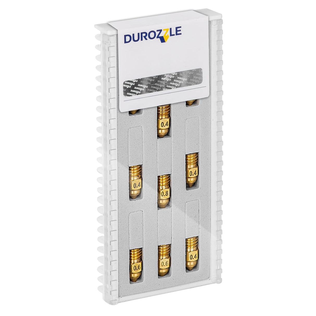 DUROZZLE MK8 Nozzles 3D Printer Brass Nozzles Kit 0.4mm 0.6mm 0.8mm with Storage Box for Ender 3, Ender 5, CR-10, Elegoo Neptune 3, Sovol SV06 and More, Pack of 10 DUROZZLE