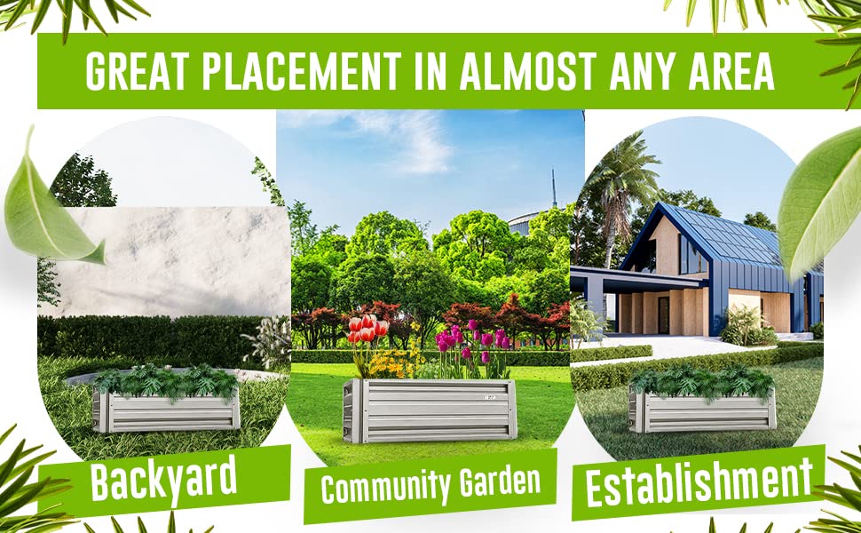 2 x 6 Rectangular Metal Planter Box Durable Raised Garden Bed in Galvalume Steel 24 x 72 with 18 Inch High Walls (Forest Green) PLANTER BOX DIRECT.COM BY ALL METAL WORKS, INC.