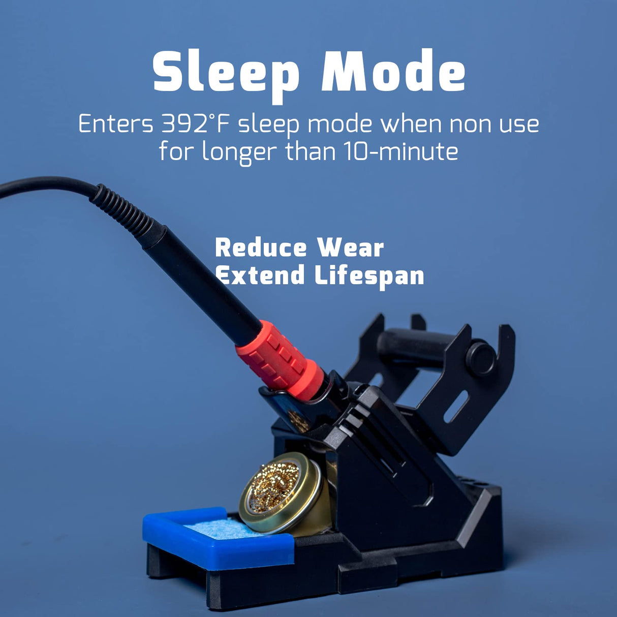 WEP 938BD-I Soldering Iron Station Hot Air Rework Station 2-IN-1 with LCD Display, PID Control, Hot Air Start/Stop, Sleep Mode, 3 Extra Nozzles, 5 Extra Soldering Tips, Solder Wire WEP