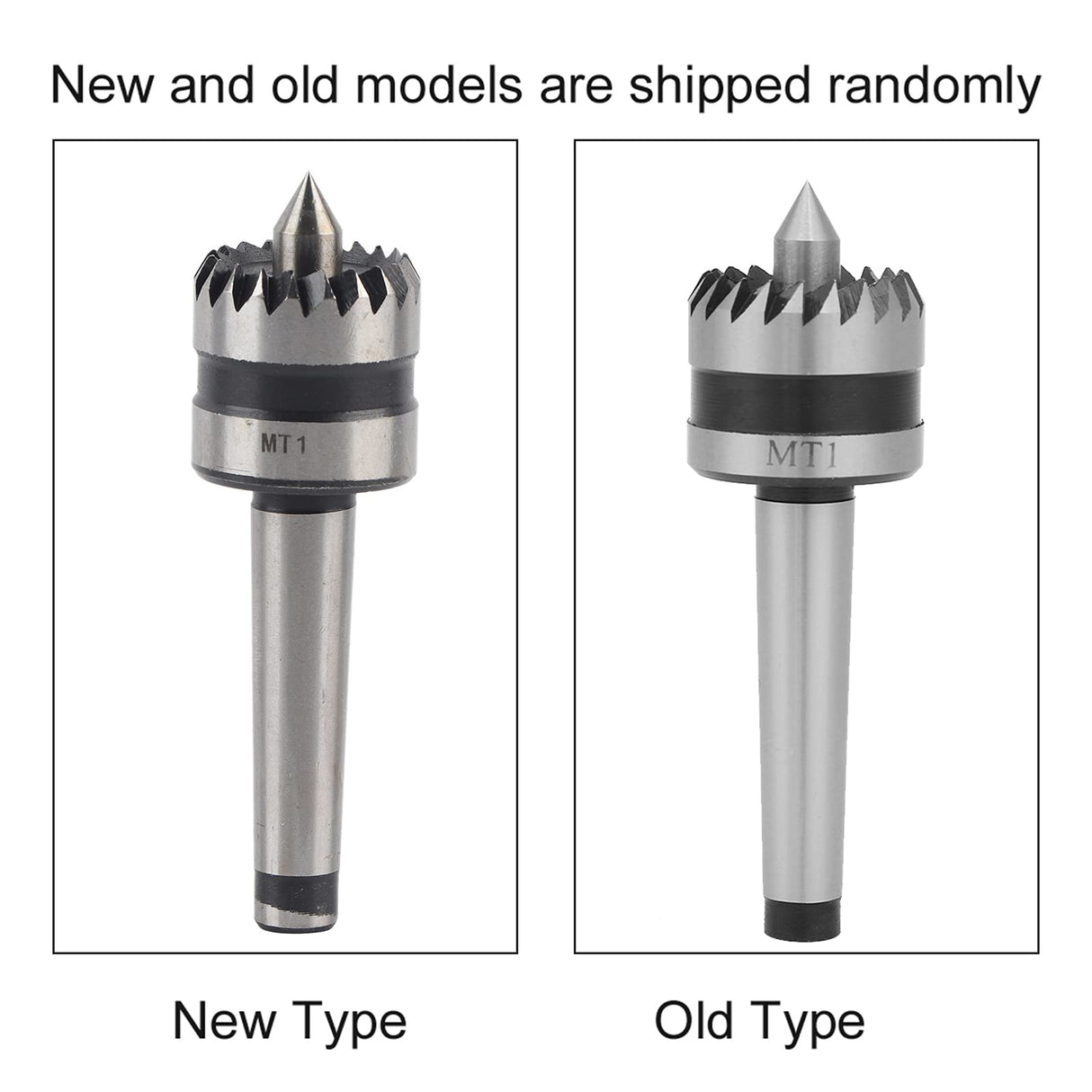 MT1 Wood Turning Tool,Heavy Duty Bearing Tailstock Wood Metal Lathe Live Center,Multitooth Wood Lathe Drive Center Spring Point(A) Jectse