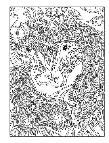 Creative Haven Dream Horses Coloring Book: Relax & Find Your True Colors (Adult Coloring Books: Animals) Dover Publications