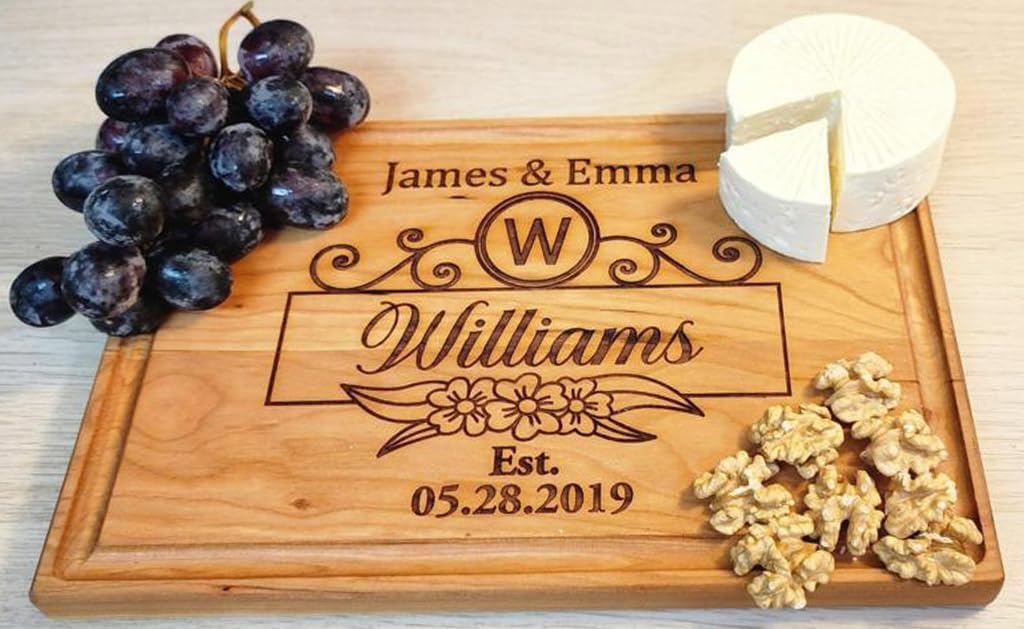 CARVELITA Hand Crafted Custom Wood Cutting Boards, Meaningful Personalized Christmas Gifts, Wedding And Anniversary Gift For Couple, Handmade in USA CARVELITA