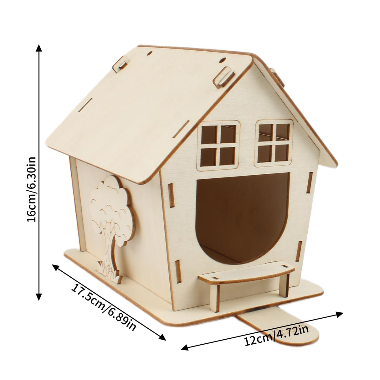 Wooden DIY Bird House Kit for Adults to Build, Outdoor Woodworking Crafts Freestyle, Hanging Birdhouse for Garden Yard Decor Gifts VinBee