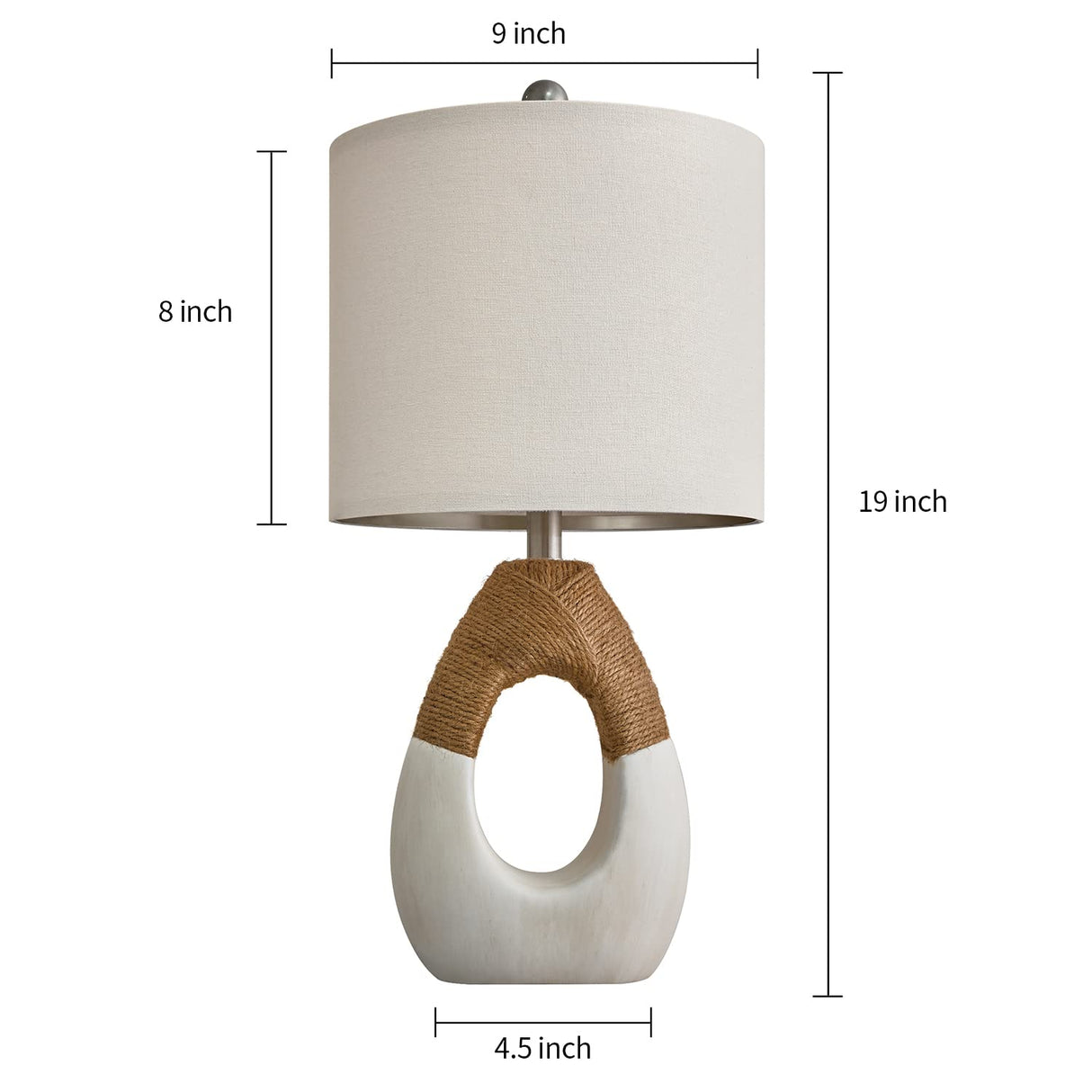 OYEARS Boho Table Lamps Bedroom Living Room Set 2 Small Farmhouse Rattan Table Lamp 19”Rustic Home Decoration Nightstand Bedside Lamp for Office Compatible with Smart Light Bulbs(Not Include Bulbs) OYEARS