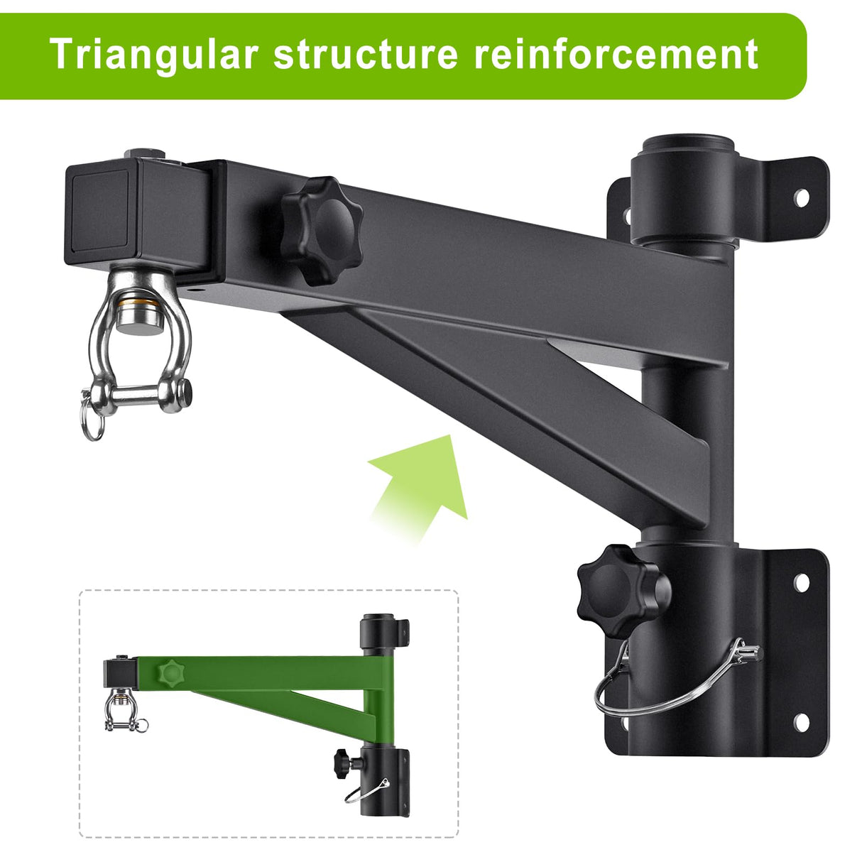 Kipika Heavy Bag Hanger Wall Mount Punching, Rotatable Heavy Duty Boxing Bag Bracket for Home Gym Indoor, Adjustable Length for Kickboxing Bag, Muay Thai Bag,Speed Bag Kipika