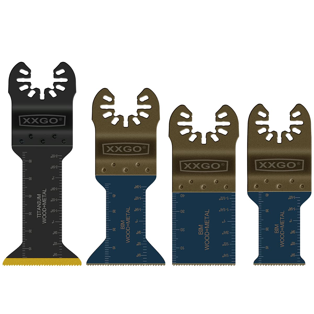 XXGO 120 Pcs Oscillating Multitool Blades Accessories Kits Compatible with Bosch, Chicago, Craftsman, Dremel, Fein, Harbor Freight, Milwaukee, Porter Cable, Ridgid, Ryobi, Rockwell XG1201 XXGO