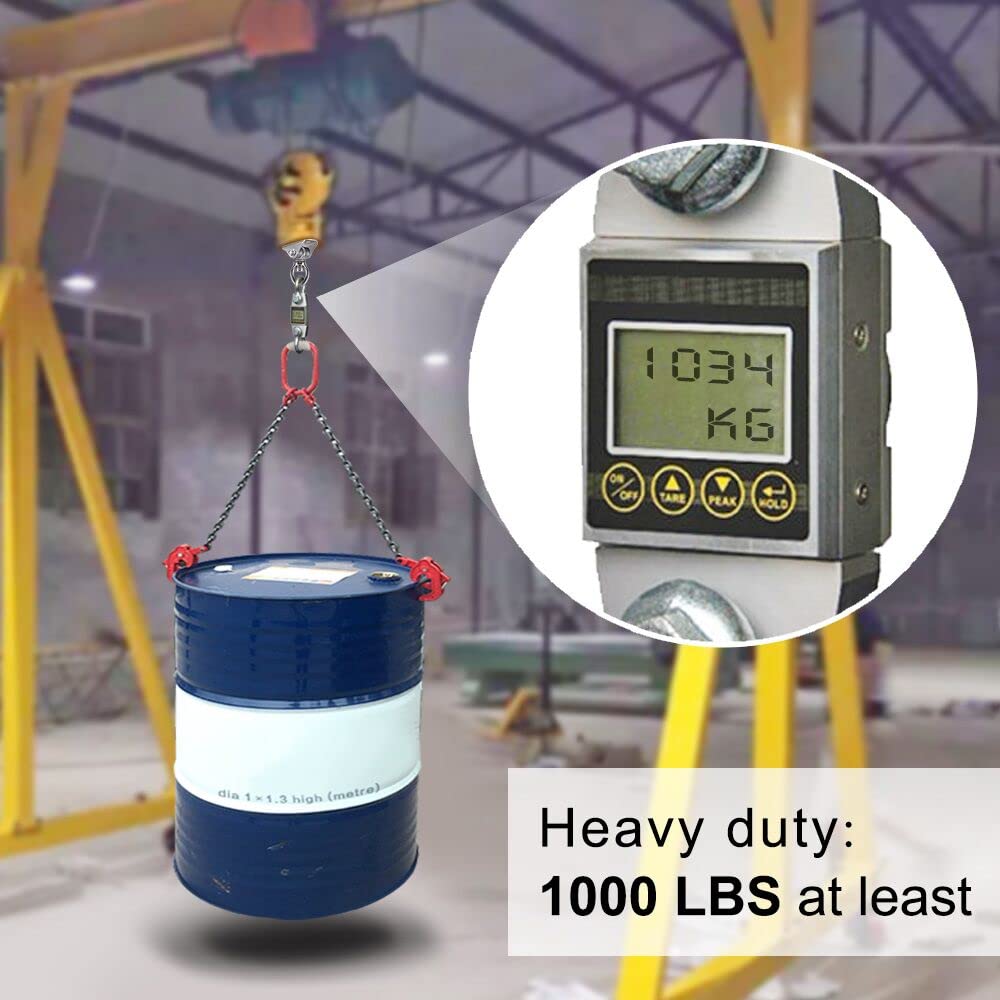 Stainless Steel Punching Bag Hanger with Bearing Heavy Bag Ceiling Mount Hardware 1000 LB Capacity 360° Swivel Hook for Boxing Bag Hanging Hardware Heavy Bag Hanger Mount Hooks with Carabiner BeneLabel