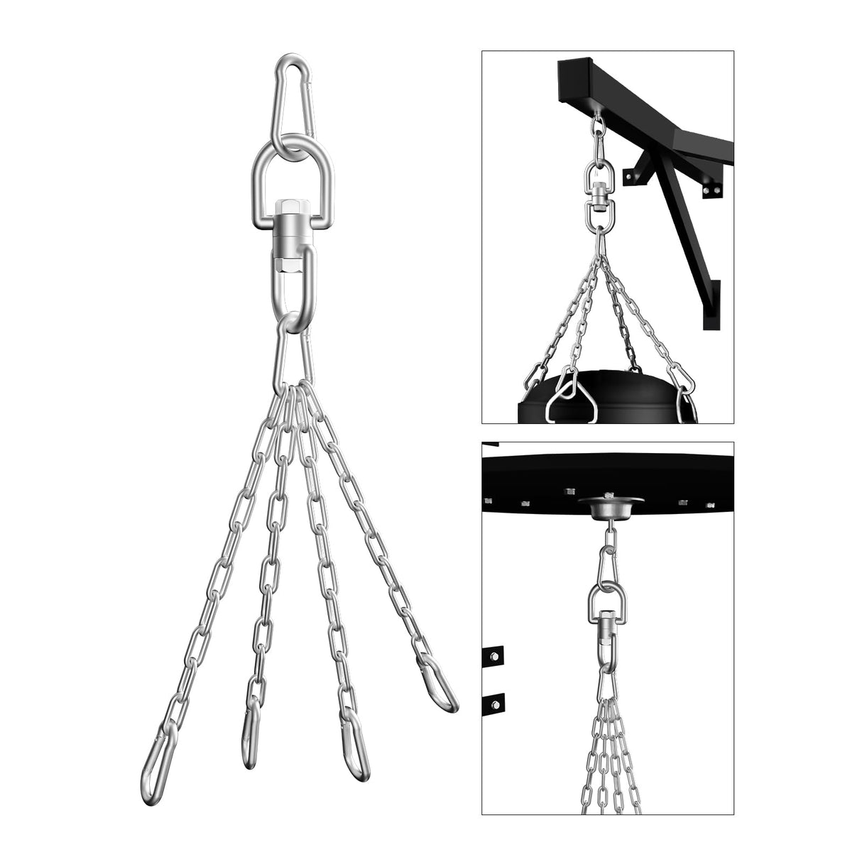 YORWHIN Punching Bag Hanger, Heavy Bag Chain, Silver, YOO57G0322SD YORWHIN