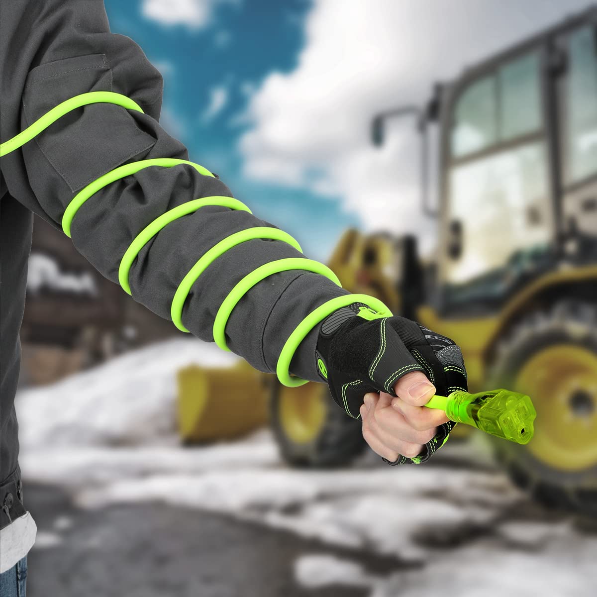 Flexzilla Pro Extension Cord, 12/3 AWG SJTW, 100 ft., Lighted Plug, Indoor/Outdoor, ZillaGreen - FZ512835 Flexzilla