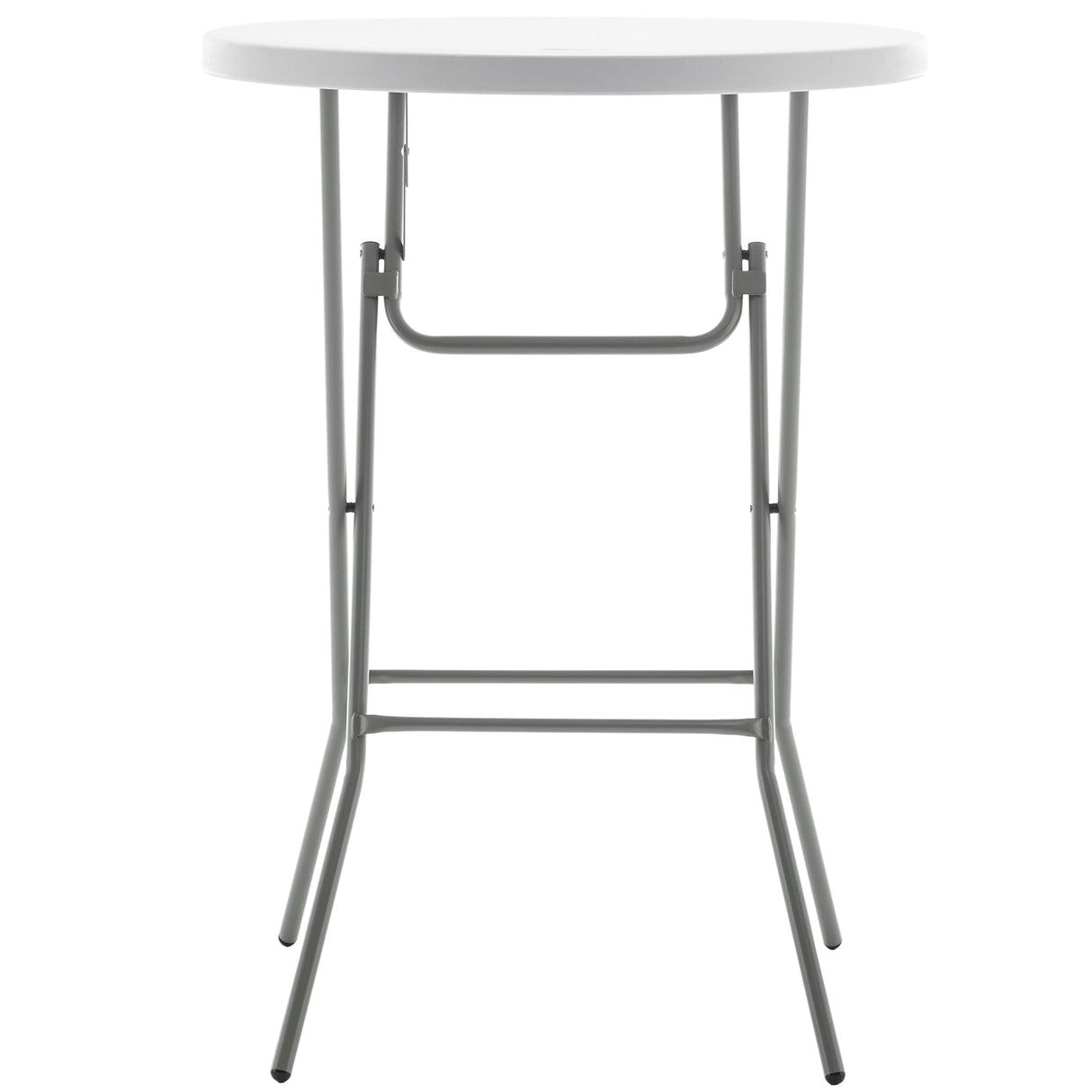 BTEXPERT 32" Round 43" Bar Height White Granite Plastic Folding Table Portable Commercial Table Banquet Card Coffee Dining Table for Wedding Party Event Home Kitchen Outdoor Set of 2 BTEXPERT