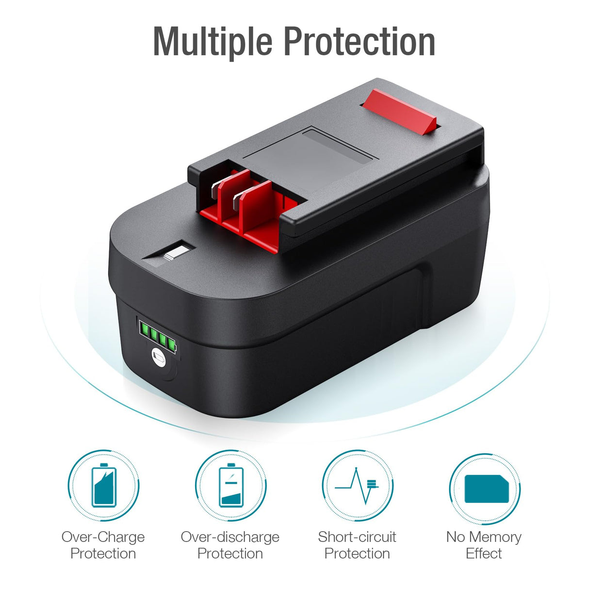 ORHFS 6.0Ah HPB18 Lithium-Ion Battery Replacement for Black&Decker 18V Battery HPB18-OPE 244760-00 A1718 FS18FL FSB18 Firestorm Cordless Power Tools ORHFS