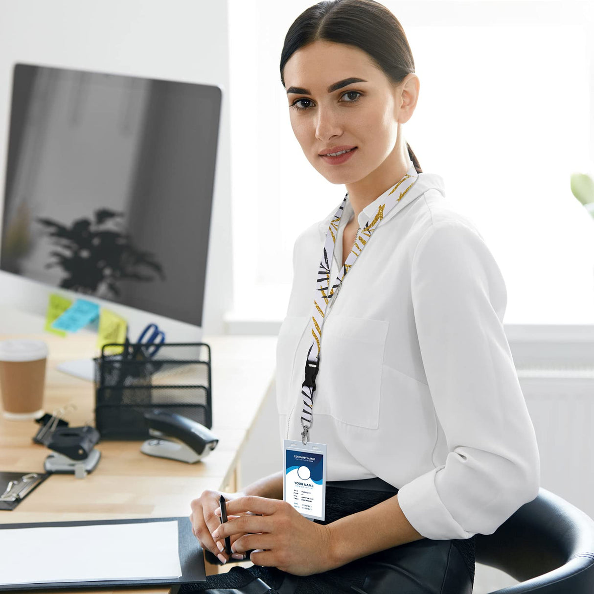 Outus 15 Pieces Sublimation Lanyard Blank White Sublimation Neck Lanyards Neoprene DIY Sublimation Lanyards Christmas Gifts for Keychain Card Name Badge Holder Outus