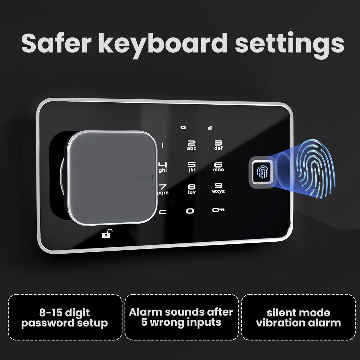 Wall Gun Safe Between Studs for Biometric,Xdeer Rifle Gun Safe, Assembled Rifle Safe with 3 Removable Shelf, Large hidden Gun Safe for Home and Pistolsm,Fingerprint,Black XDeer