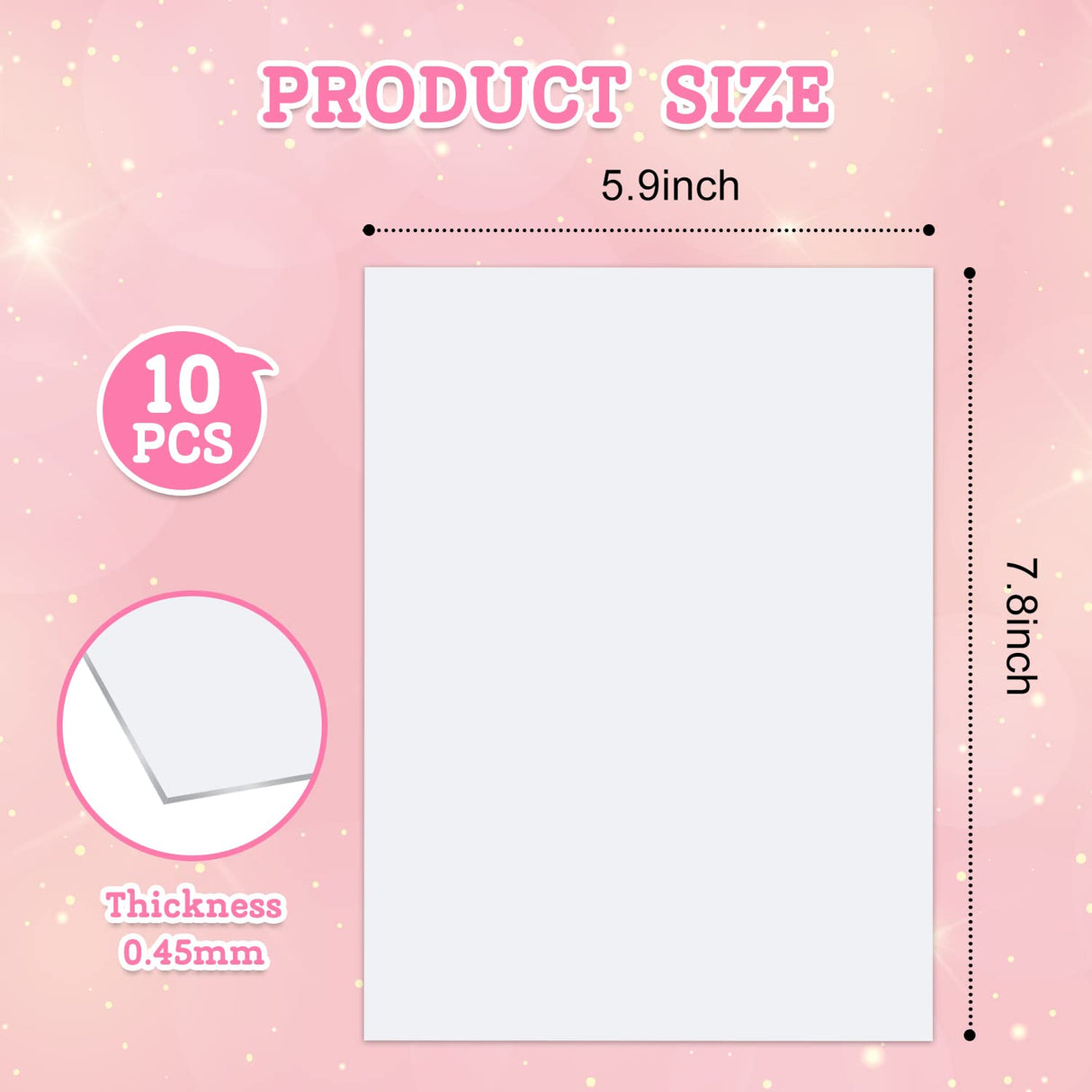 10 Pcs Aluminum Sublimation Blanks Heat, 6 x 8 inches Metal Photo Blanks DIY Blank Metal Sign, Wall Poster Frame Sublimation Blank for Wedding DIY Printing Bedroom Living Room KVCSYAW