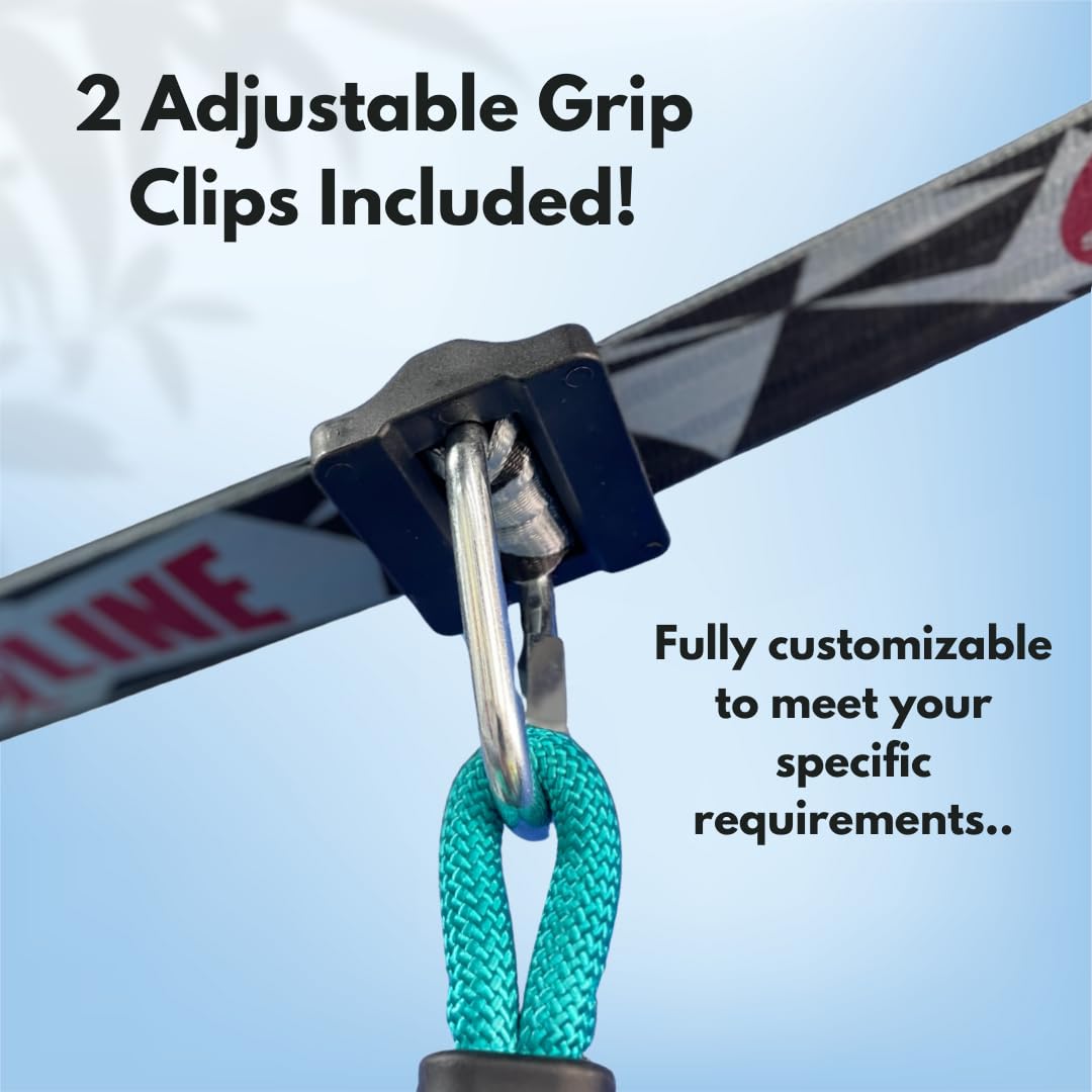 Slackers Ninjaline - 36' Intro Kit - Includes 7 Hanging Attachments - Best Outdoor Ninja Warrior Training Equipment For Kids - Build Your Very Own Backyard Obstacle Course - Rated Ages 5+ Slackers