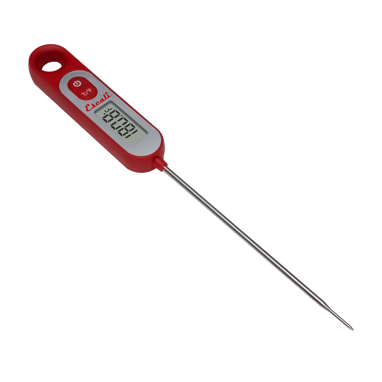 Escali Long Stem Digital Thermometer for Meat, Frying, Cooking, Candy and Kitchen Use, Extra Long 5.6-Inch Probe, Red Escali