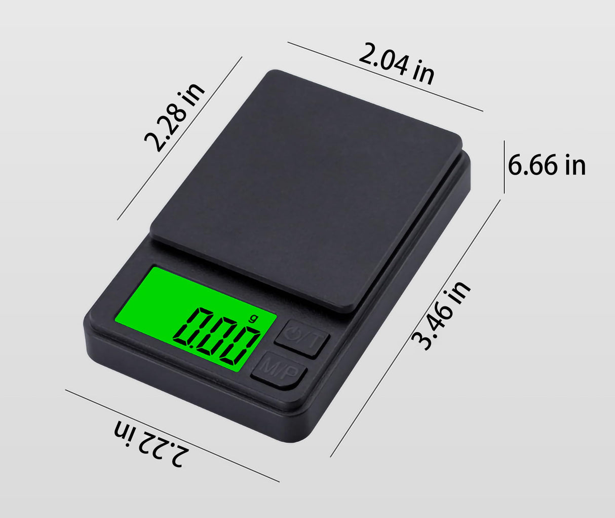 VITSOL Digital Pocket Scale 1000g x 0.01g Weigh Gram Scale, Mini Scale, Digital Grams Scale, Food Scale, Jewelry Scale, Kitchen Scale with Backlit LCD, 7 Units Tare, Battery Included, Black VITSOL