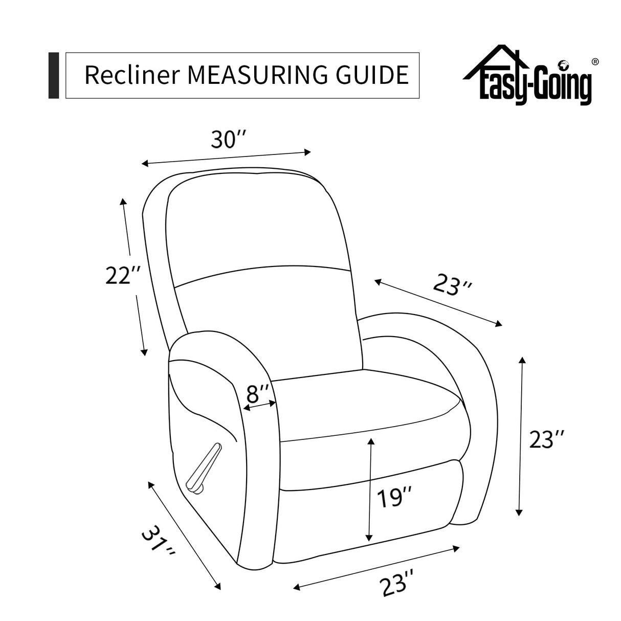 Easy-Going 4 Pieces 100% Dual Waterproof Recliner Cover Stretch Soft Couch Cover for Dogs, Sofa Slipcover for Recliner Couch Leakproof Furniture Protector for Kids Christmas Red Easy-Going