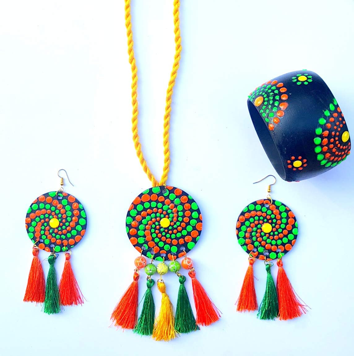 CrafTreat Reusable Dot Mandala Stencils for Painting on Wood, Canvas, Paper, Fabric, Floor, Wall and Tile - Dot Mandala Basics - 6x6 Inches - DIY Art and Craft Stencils - Dots Spiral Stencil CrafTreat