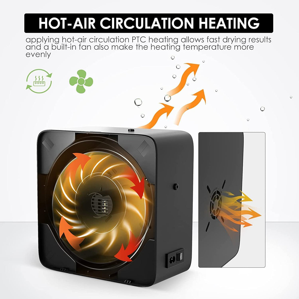 【EIBOS Official】 3D Printer Filament Dryer Easdry, 3D Printer Filament Dry Box with Fan, Adjustable Temperature, Humidity Control & Spool Holder, Compatible with 1.75mm 2.85mm 3.00mm Nylon, PLA, TPU EIBOS