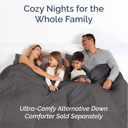 100% Rayon Derived From Bamboo - Bamboo Sheets Full Size - Cooling Sheets for Full - Soft, Breathable & Hotel Luxury Bedding - 1 Flat & 1 Fitted & 2 Pillowcases with 16 Inch Deep Pockets - Dark Grey CGK Unlimited