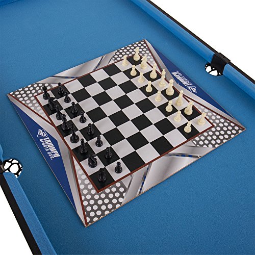Triumph 13-in-1 Combo Game Table Includes Basketball, Table Tennis, Billiards, Push Hockey, Launch Football, Baseball, Tic-Tac-Toe, and Skee Bean Bag Toss Triumph Sports