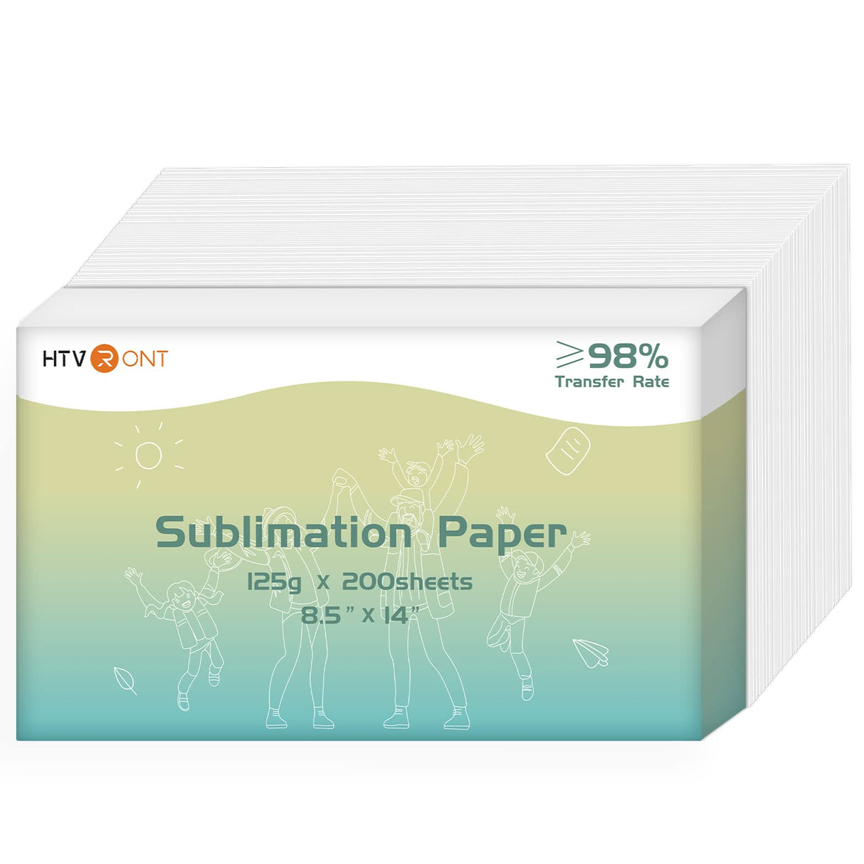 HTVRONT Sublimation Paper 8.5x14 Inch - 200 Sheets Sublimation Transfer Paper Compatible with Inkjet Printer,Sublimation Heat Transfer Paper for Tumblers, Mugs, T-shirts and Other Sublimation Blanks HTVRONT
