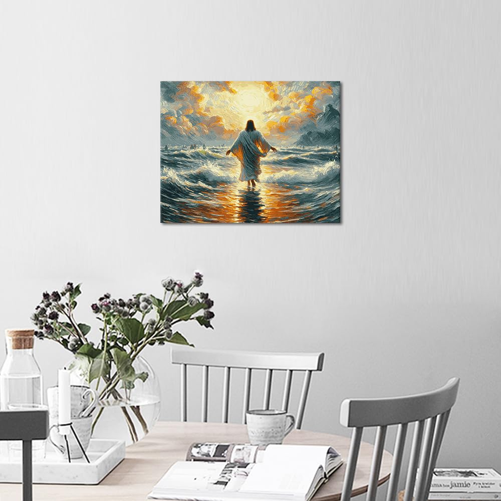 Jesus Paint by Numbers Kit - Adults Religious Belief Artwork Prints on Canvas 16x20 in Rebotipy
