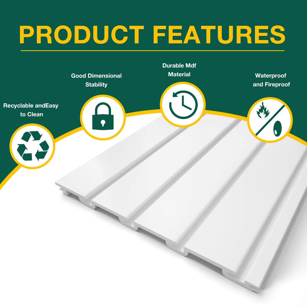 Yuzzy Slat Wall Paneling 2 x 4ft, Garage Slatwall Panel Wall Storage Systems, Heavy Duty PVC Garage Wall Organization (White) Yuzzy