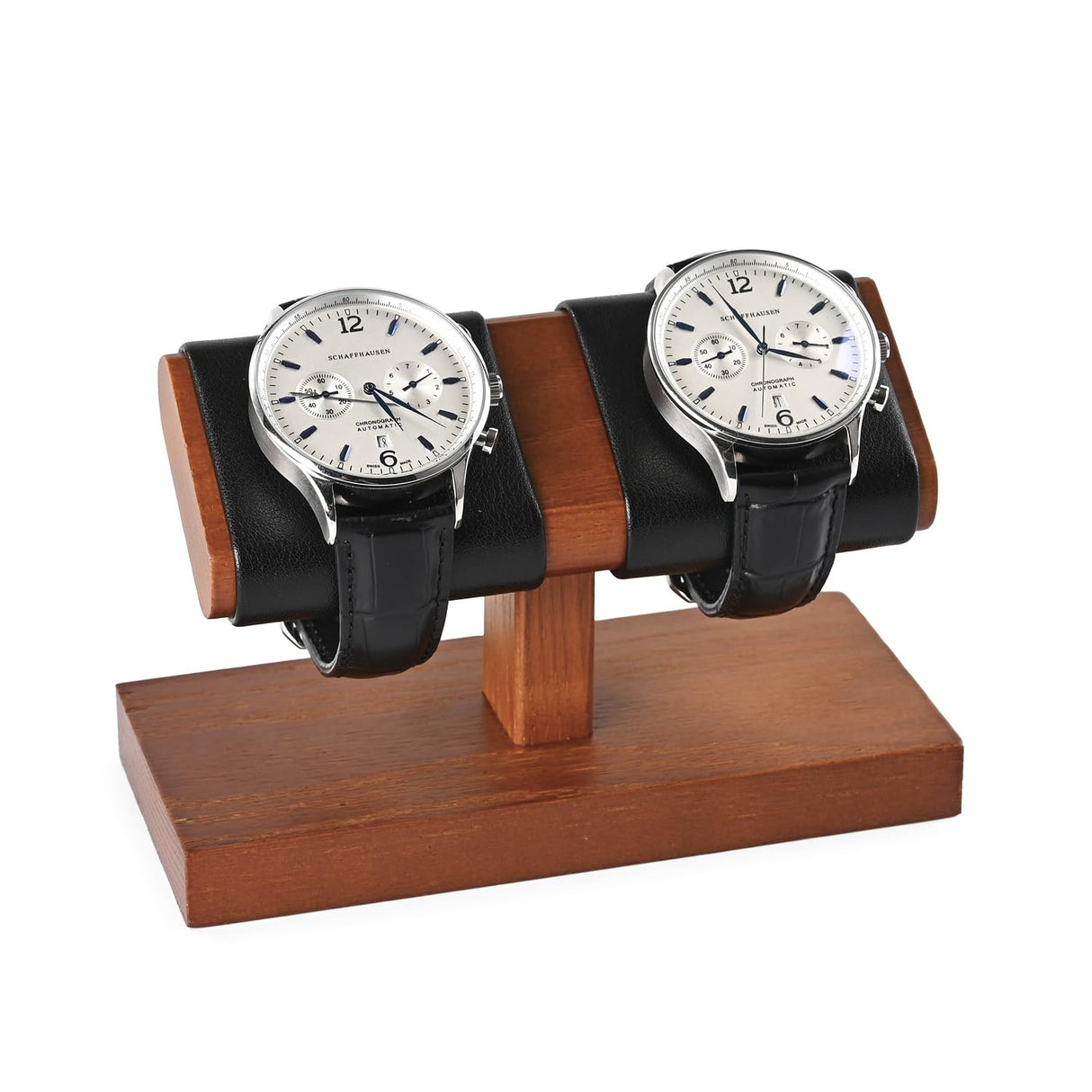 Oirlv Solid Wood Double Watch Display Stand Watch Bracelet Organizer(Black) Oirlv
