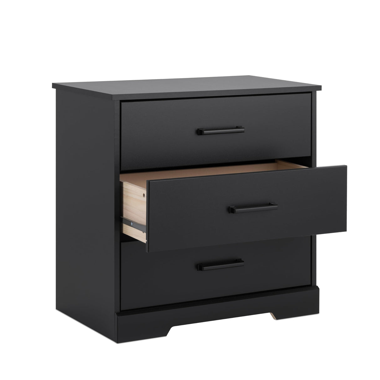 Prepac Rustic Ridge Farmhouse Nightstand Bedside Table, Black Nightstand for Bedroom, End Table with 3 Drawers 16.25"D x 27.5"W x 26.75"H Prepac