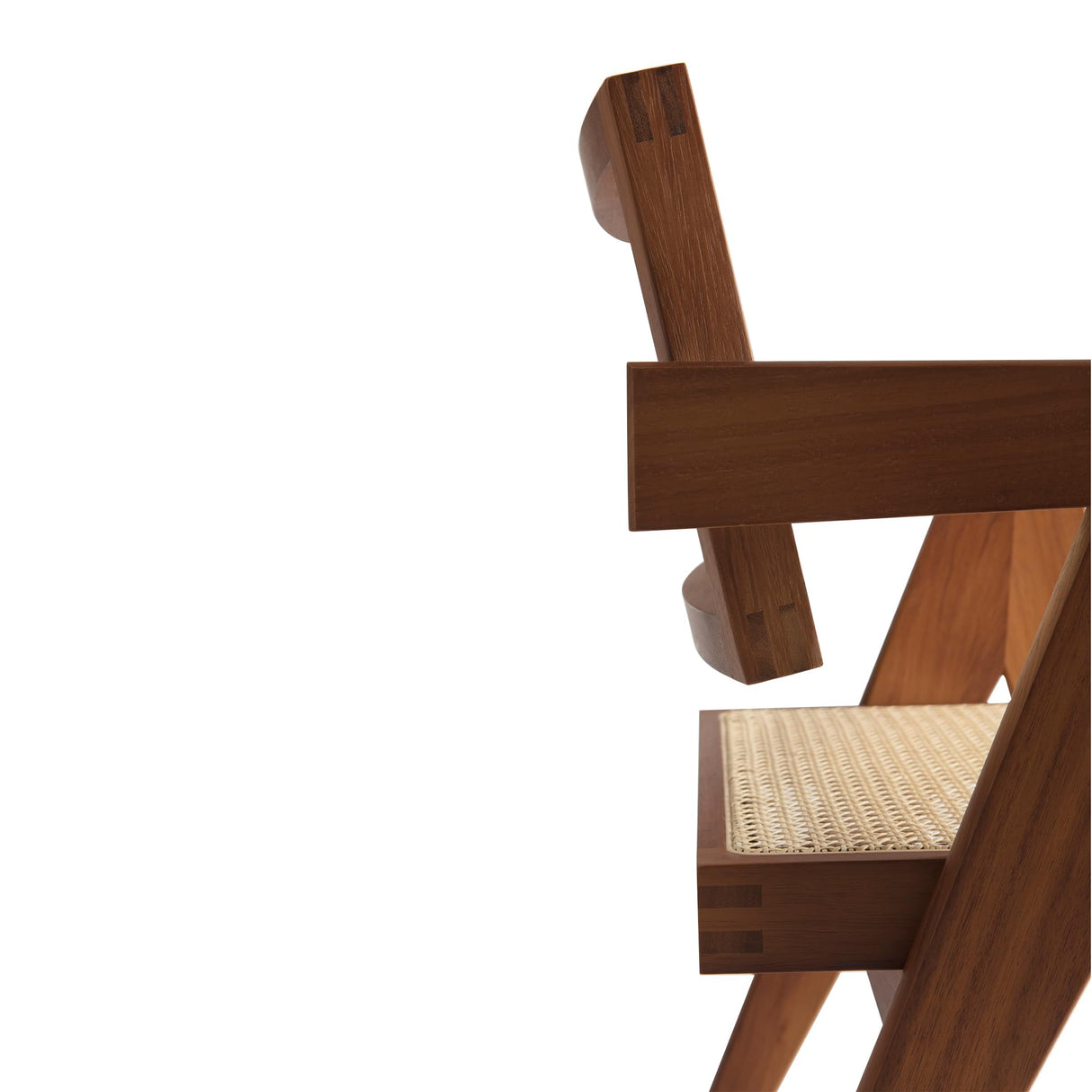 Klarel Chandigarh Armchair Chair, Traditional Teak Klarel