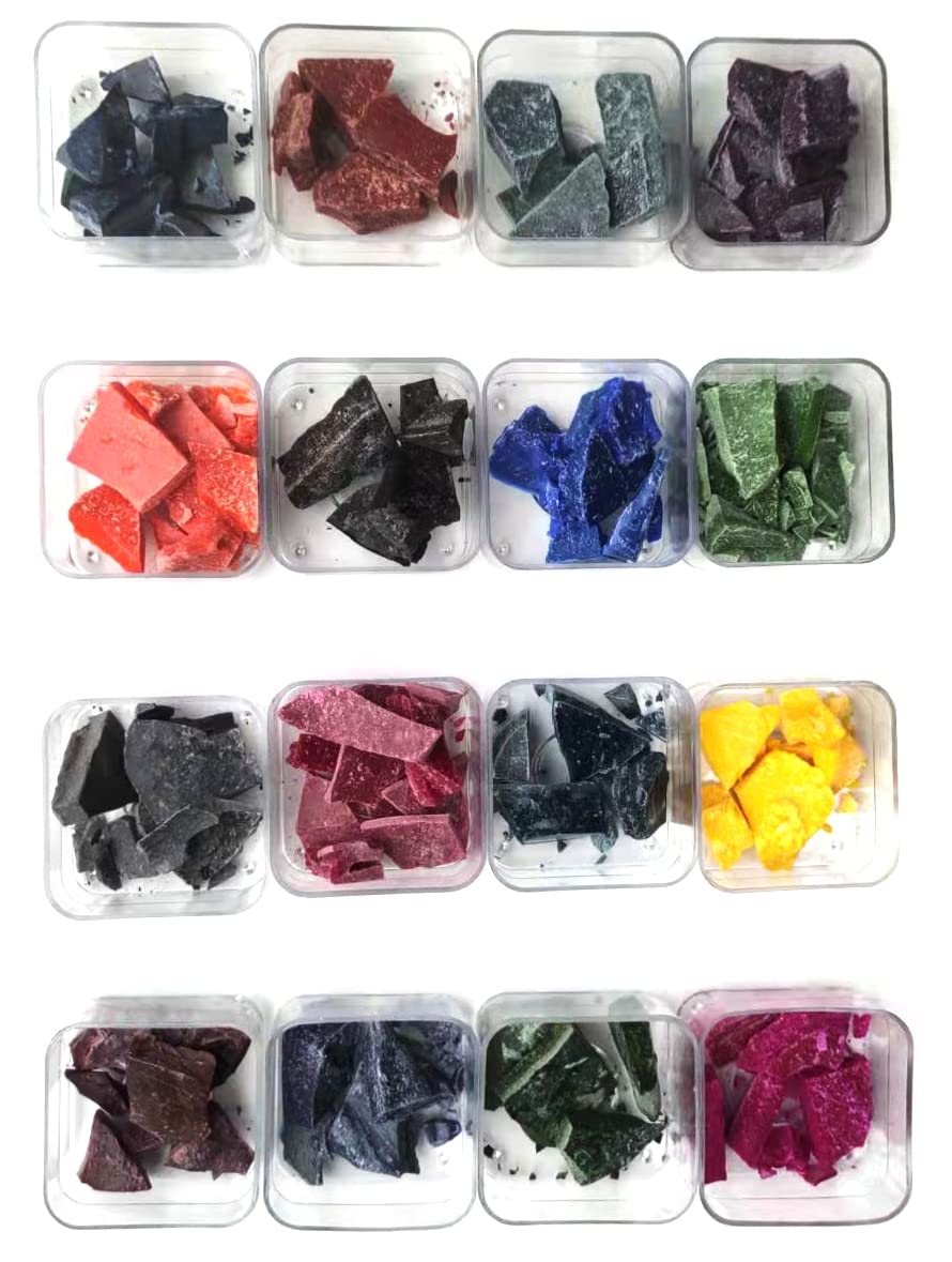 DIY Candle Dye 5g/Bag 16 Colors Candle Dye, Multi Color Flakes Candle Wax Dye for Making DIY Scented Candles Supplies AXUANHUA