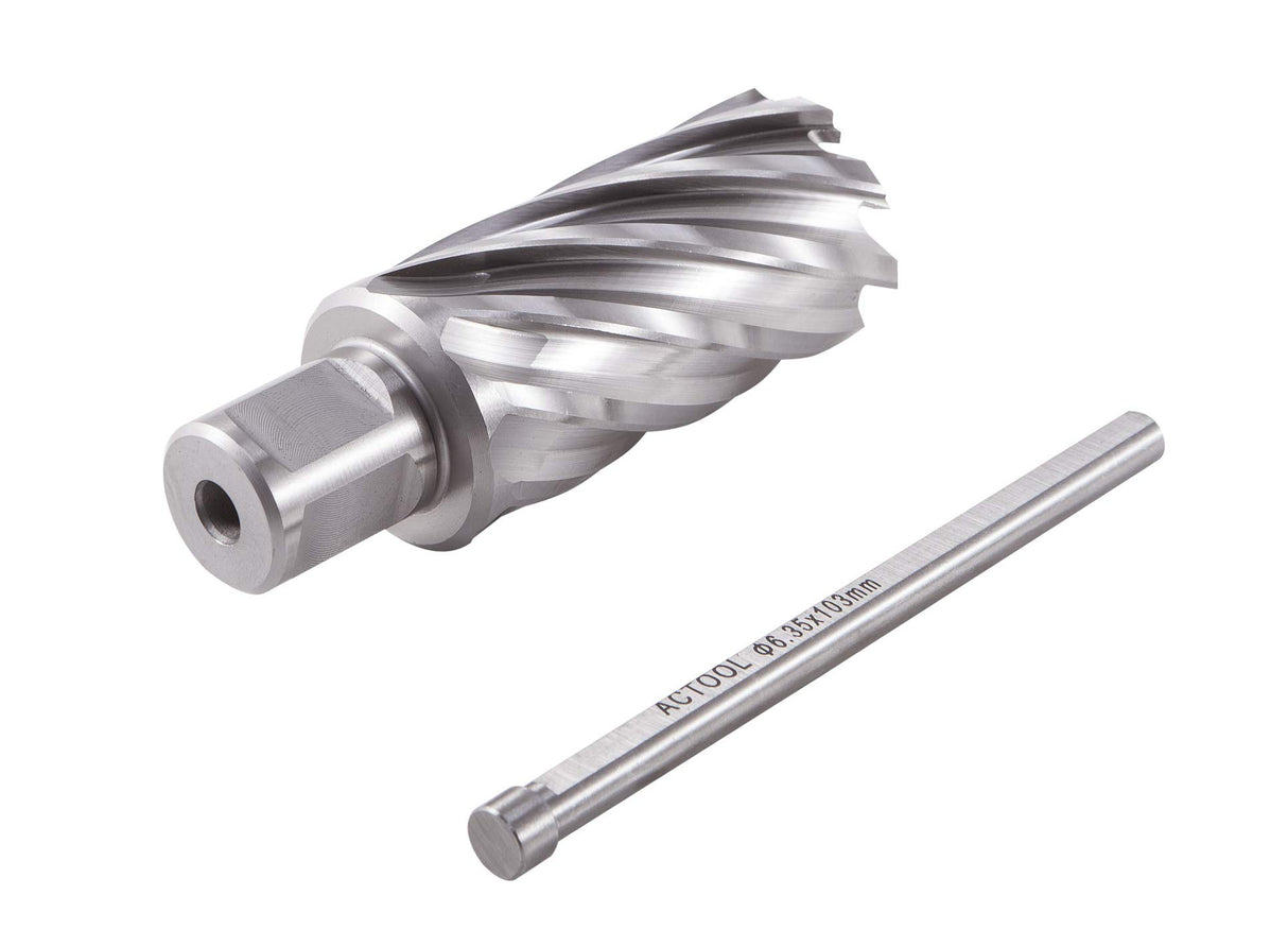 ACTOOL 1-3/16" Diameter × 2" Depth of Cut HSS ANNULAR Cutter with 3/4'' Weldon Shank ACTOOL