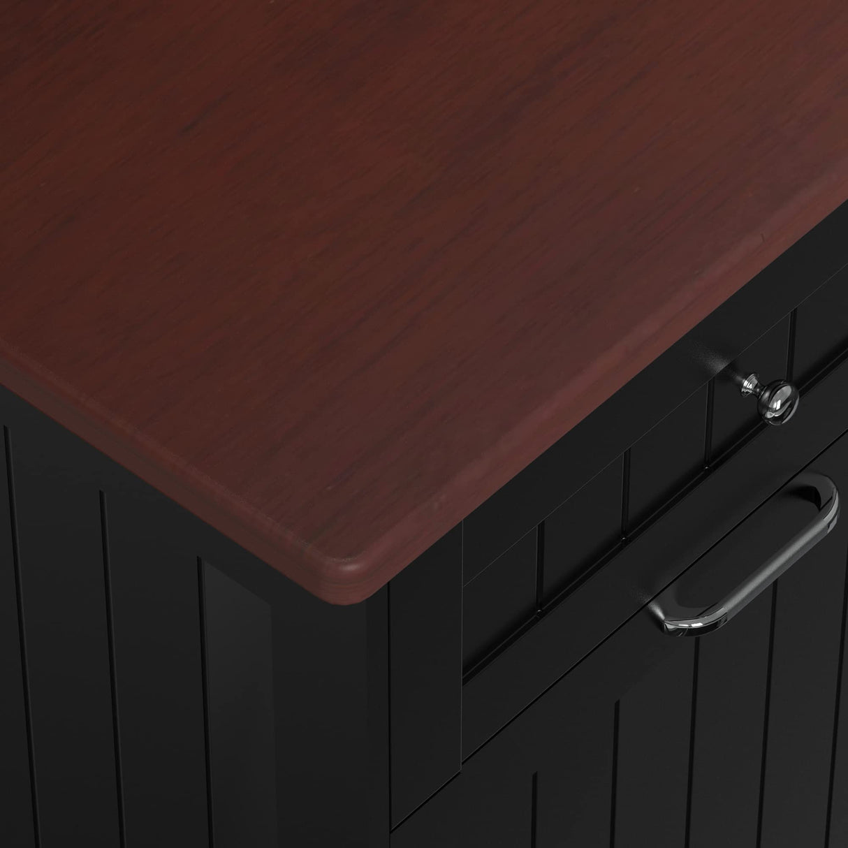 Betterhood Double Tilt Out Trash Cabinet 10 Gallon Wooden Free Standing Laundry Sorter Cabinet,Recycling Cabinet with Hideaway Drawer,Tilt Out Trash Cabinet Can Bin Kitchen (Black) Betterhood