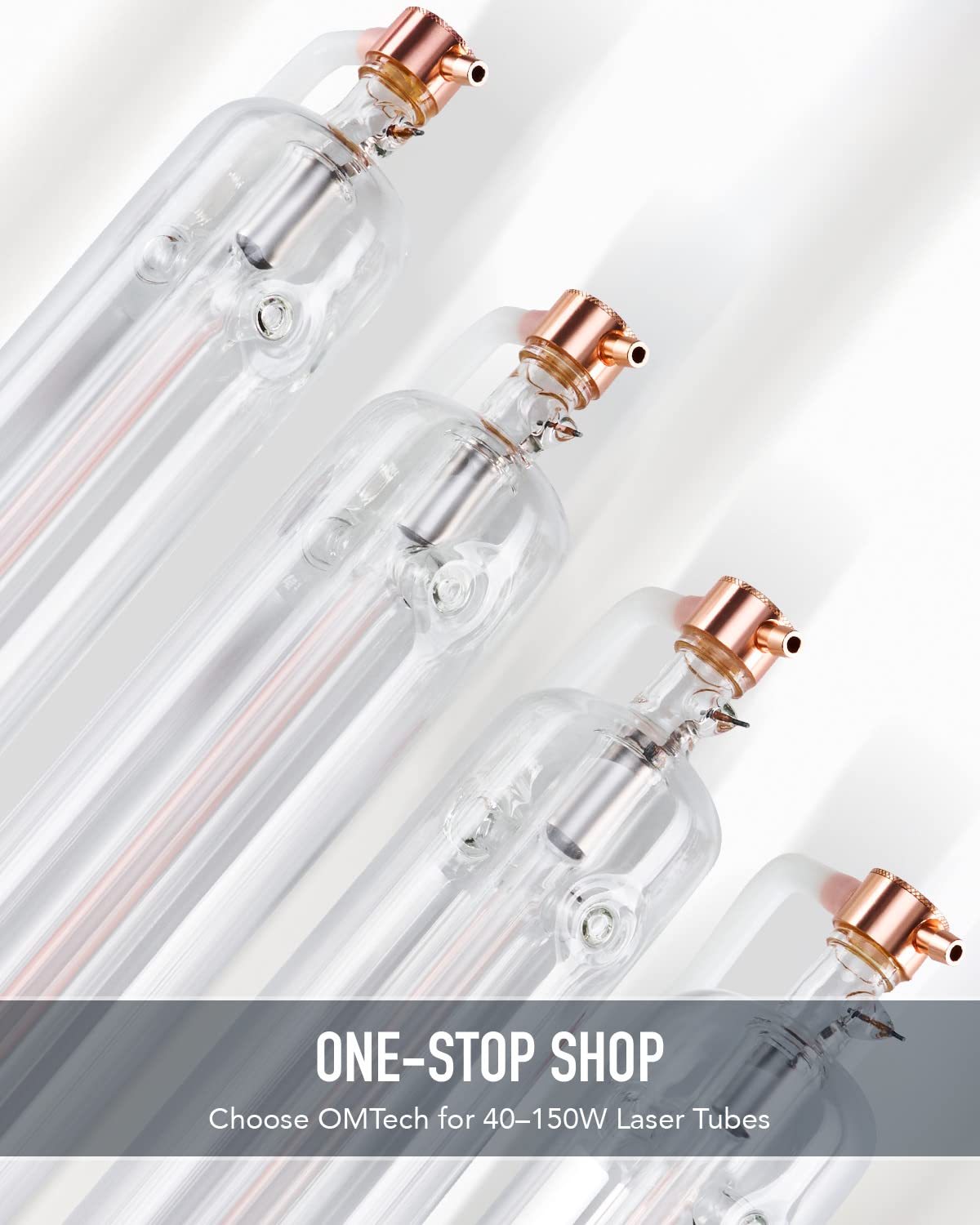 OMTech 100W CO2 Laser Tube for Laser Engraver & Cutter Machine, 1450mm 80mm Dia Laser Cutter Tube with Borosilicate Glass 10000hr MTTF, Laser Cutting Engraving Machine Replacement Tube for Wood Stone OMTech