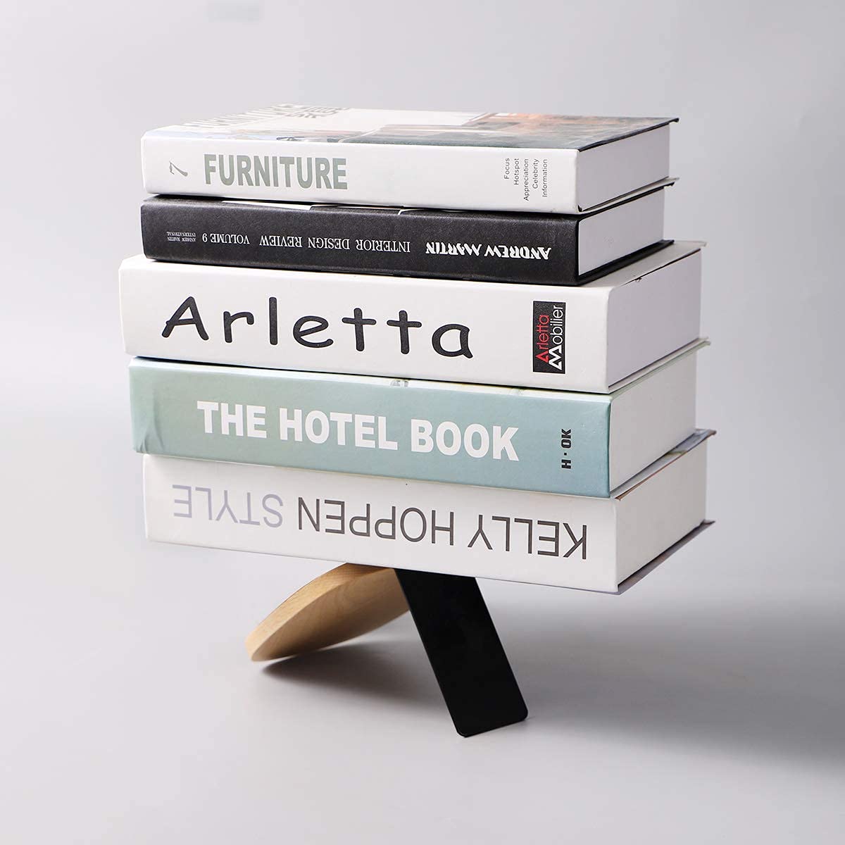 Muso Wood Book Ends for Shelves, Non-Skid Bookends for Heavy Books, Wooden Book Stopper for Home Office and Library (Beech 1 Pair) muso wood