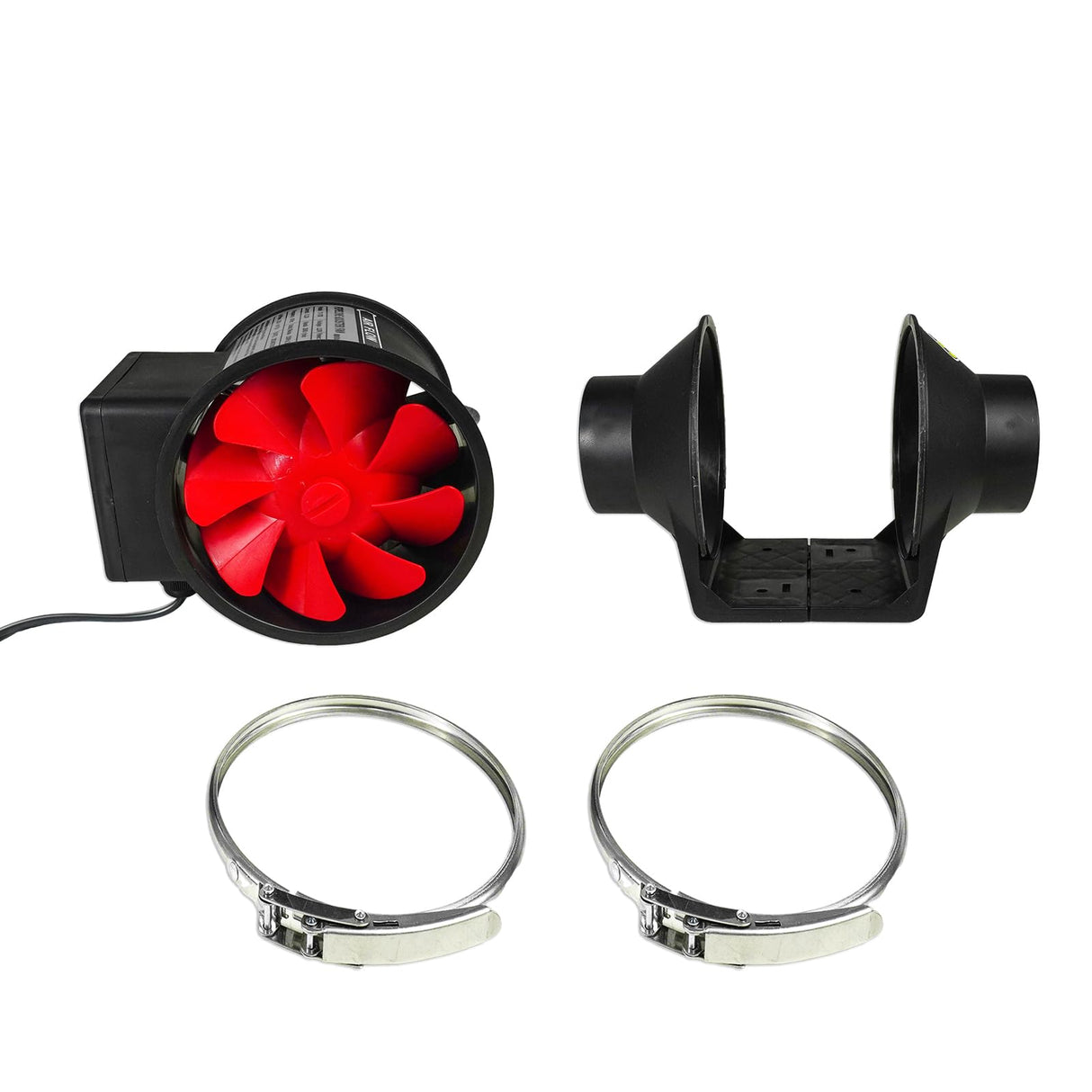 Upgrade Speed Control 3 Inch Inline Booster Duct Fan kit High Flow Greenhouse Ventilation Fan, Low Noise Level for Efficient Smoke&Odor Extraction for 3D Printer, Laser Engraver, Kitchen Bathroom HOCENWAY