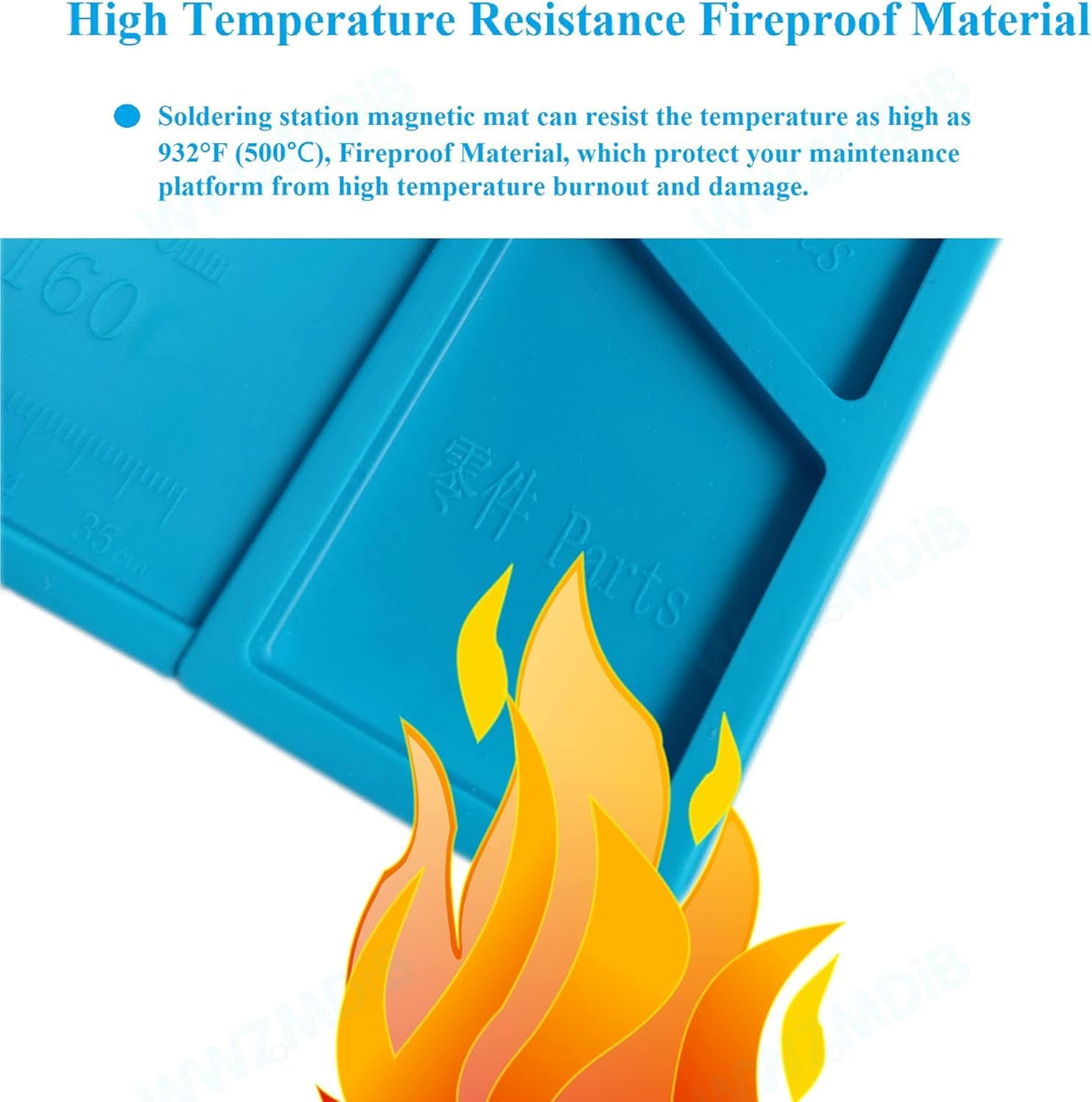 WWZMDiB Heat Resistant 932°F Silicone Soldering Work Mat(S-130【11.8 x 7.9” / 30 x 20cm】) WWZMDiB