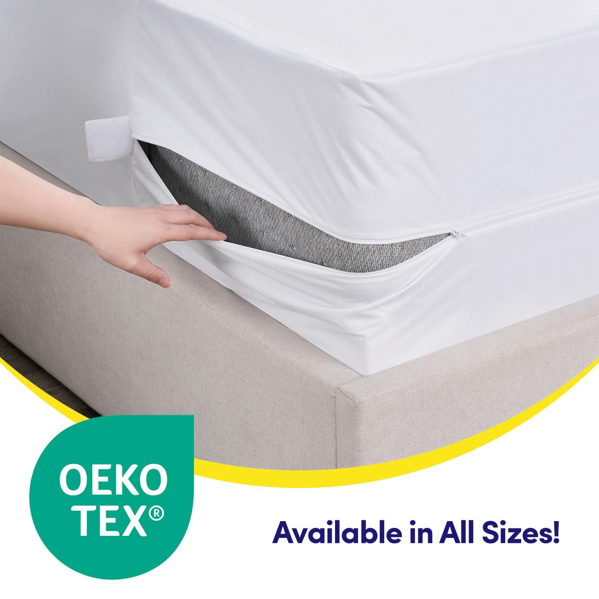 Queen Mattress Protector – Waterproof Zippered Mattress Encasement – Breathable Polyester Membrane – Fits 10″–16″ Deep Mattresses – Full Encasement, Bed Bug & Liquid Barrier, Machine Washable Sweet Home Collection