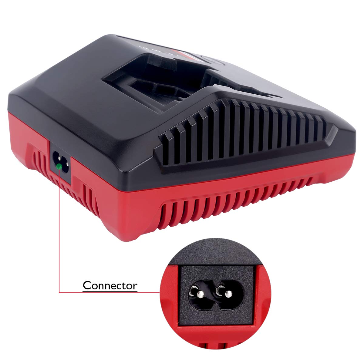 Qbmel 18-Volt Multi-Chemistry Battery Charger for Porter Cable PCXMVC Lithium Ion & NiCad NiMh Slide PC18B PC18B-2 PC18BL PC18BLX PCC489N Cordless Power Tool Battery Qbmel