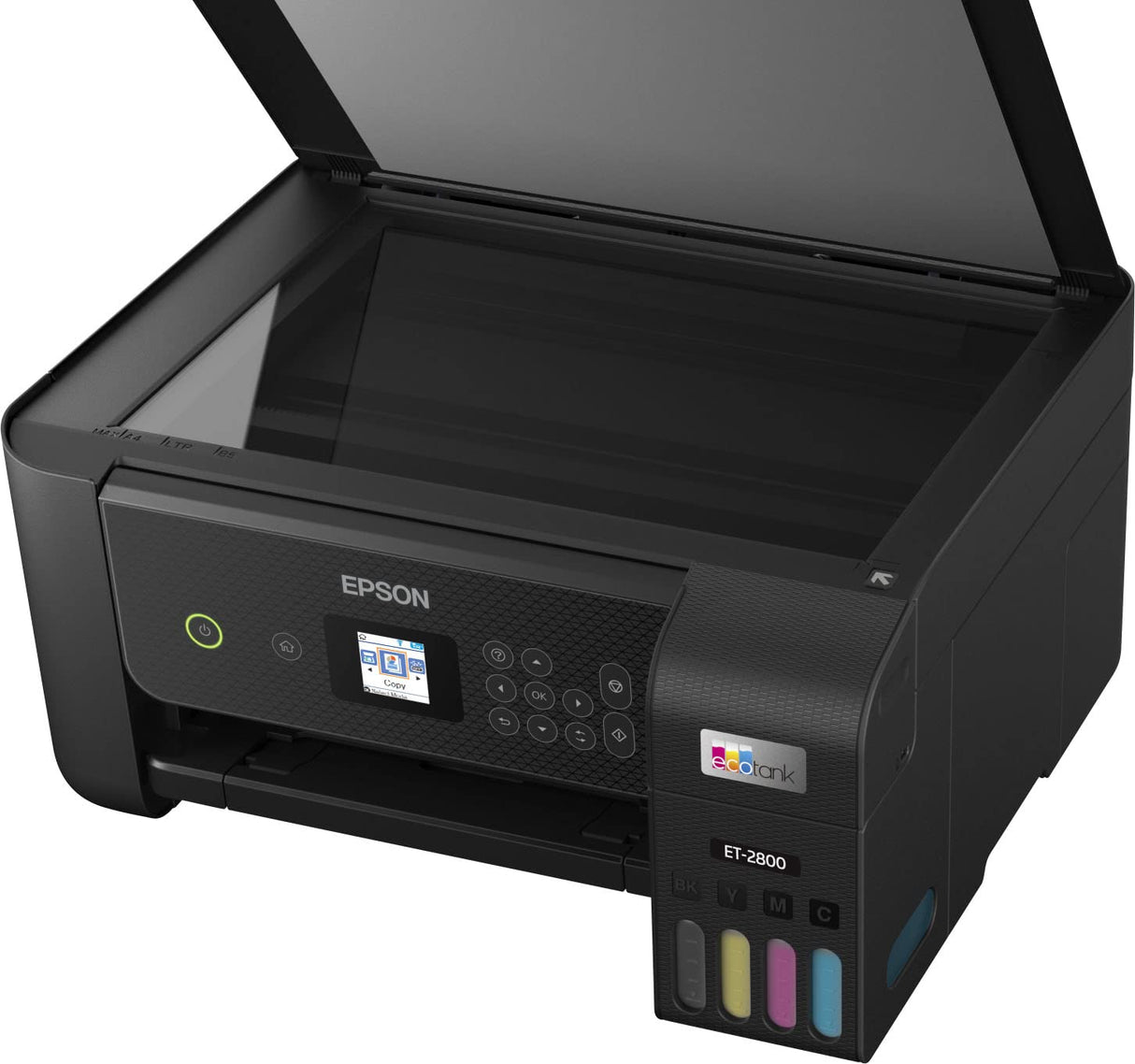 Epson EcoTank ET-2800 Wireless Color All-in-One Inkjet Printer, Print & Copy & Scan, 1200x2400 dpi, 1.44" Color LCD Display, Cartridge-Free, Photo Printing, Bundle with Printer Cable Epson