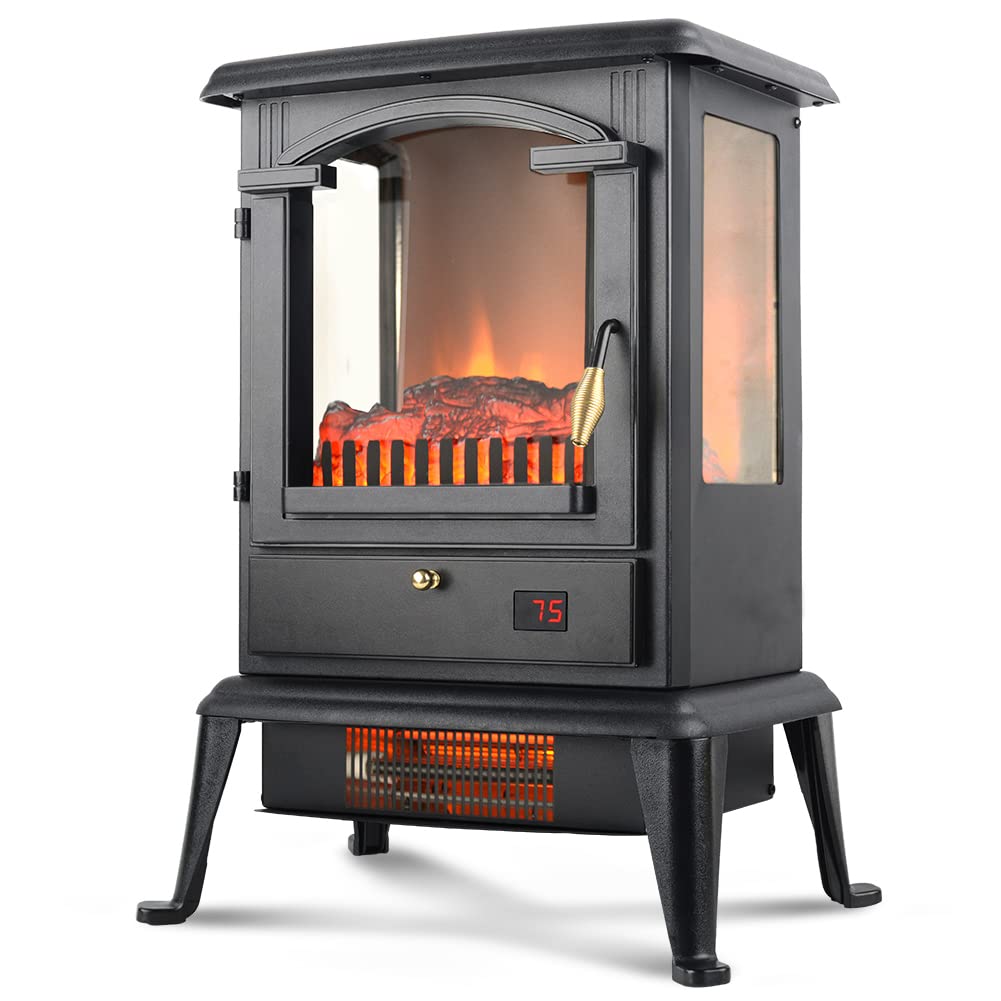 VOLTORB Freestanding Portable Electric Fireplace Heater Stove w/Remote Control VOLTORB